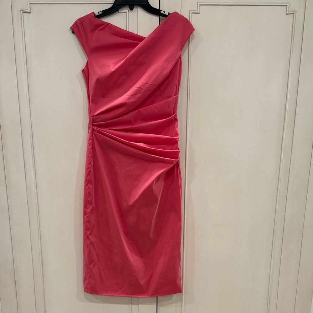Teri Jon One Shoulder Pink Dress